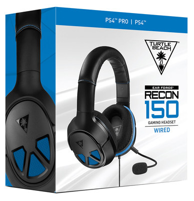 The Turtle Beach RECON 150 is a wired stereo gaming headset for PS4(TM) and is planned to launch this July exclusively at Best Buy in the U.S. and at other participating retailers worldwide for a MSRP of $69.95. Hear Everything. Defeat Everyone.