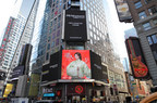 Lin Chiling appeared on the large screen in the Times Square in a Hanfu, a traditional Chinese dress