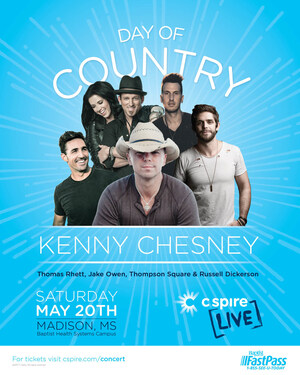Tickets going fast for May 20 Day of Country music concert featuring Kenny Chesney at Baptist Health Systems campus in Madison