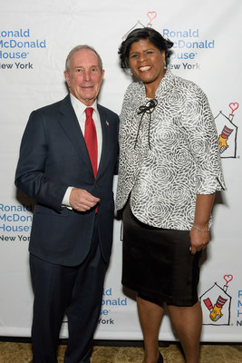 Three-term Mayor of New York City and Founder of Bloomberg LP and Bloomberg Philanthropies, Michael R. Bloomberg with President & CEO of Ronald McDonald House New York, Dr. Ruth C. Browne at the 25th annual Ronald McDonald House of NY Gala.