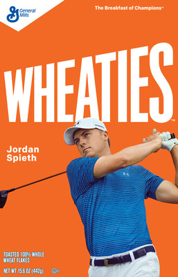 Jordan Spieth will appear on the Wheaties box this fall.