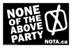 None of the Above Party to nominate candidates across Ontario