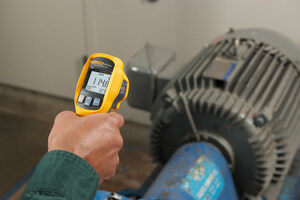 Fluke 64 MAX IR Thermometer captures measurements while unattended, freeing maintenance teams to focus on other issues