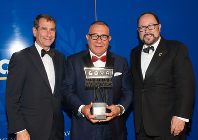 Ambassador Alan Solomont, Chairman of the Spain-U.S. Chamber of Commerce; Henry Cardenas, Founder of Maestro Cares & CEO of CMN; and Bob Unanue, President of Goya Foods
