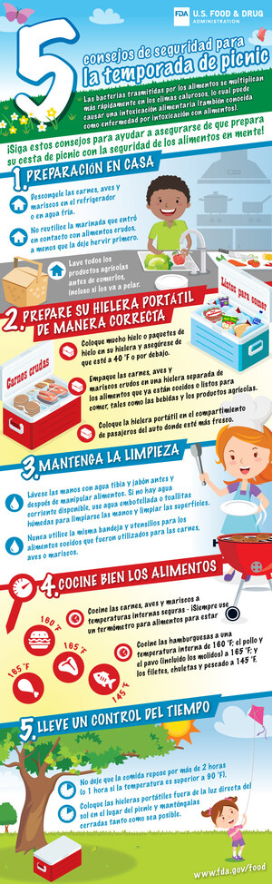 La seguridad alimentaria durante la temporada de ir de picnic