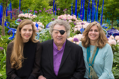 President and CEO of Chihuly Studio Leslie Jackson Chihuly, artist Dale Chihuly and Chihuly Garden and Glass Executive Director Michelle Bufano.