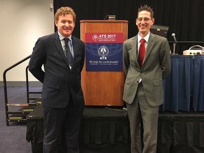 Dr. Nicholas Hart and Dr. Patrick B. Murphy present "Effect of home non-invasive ventilation with oxygen therapy vs. oxygen therapy alone on hospital readmission or death after an acute COPD exacerbation: A randomized clinical trial" at American Thoracic Society International Conference 2017
