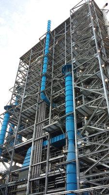 Georgia-Pacific’s Brewton, Ala., containerboard mill completed a $388 million energy improvement project after two years of construction. The project modernized the mill’s recovery boiler system (pictured) and now provides the mill with the ability to generate its own energy using natural gas and biofuel residuals from the paper-making process.