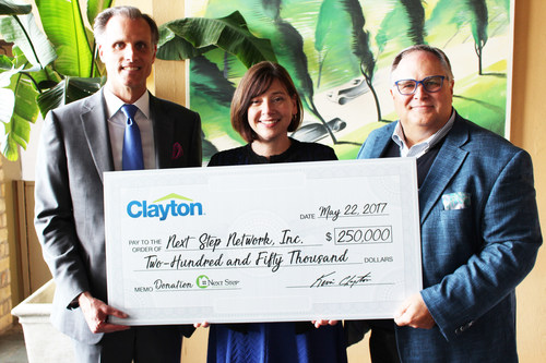 On May 22, Clayton presented Next Step Network with a $250,000 donation to help provide affordable housing as part of Next Step’s Manufactured Housing Done Right® model.