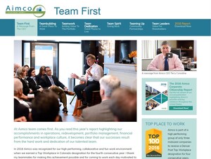 Team Comes First on Aimco's New Interactive Corporate Citizenship Website