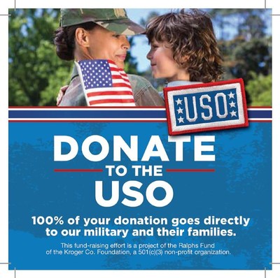 Ralphs supermakets in Southern Califiornia will be collecting donations for the USO from May 24 to July 15.