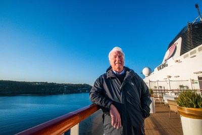 Torstein Hagen, Founder and Chairman of Viking Cruises, on board the company’s first ocean ship, Viking Star®, in Bergen, Norway. Founded in 1997, Viking is now the leader in river and small ship ocean cruises and is celebrating its 20th anniversary in 2017. Visit www.vikingcruises.com for more information.