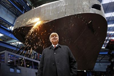 Torstein Hagen, Founder and Chairman of Viking Cruises, observes the construction of a Viking Longship®, one of the company’s award-winning river cruise vessels. Founded in 1997, Viking is now the leader in river and small ship ocean cruises and is celebrating its 20th anniversary in 2017. Visit www.vikingcruises.com for more information.