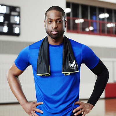 Dwyane Wade with his MISSION HydroActive Max Instant Cooling Towel