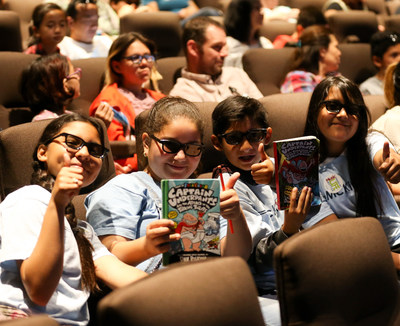 Students from McKinley Elementary (Compton) and Providencia Elementary (Burbank) attend an advanced screening of DreamWorks Animation's "Captain Underpants: The First Epic Movie" hosted by Education Through Music-Los Angeles at DreamWorks Animation Studios on May 22, 2017 in Glendale, CA. Photo by Danny Moloshok. www.etmla.org