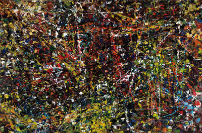 Vent du nord, the remarkable Jean Paul Riopelle canvas, sold for $7,438,750, a world record for the internationally collected artist (est. $1,000,000 - 1,500,000) (CNW Group/Heffel Fine Art Auction House)