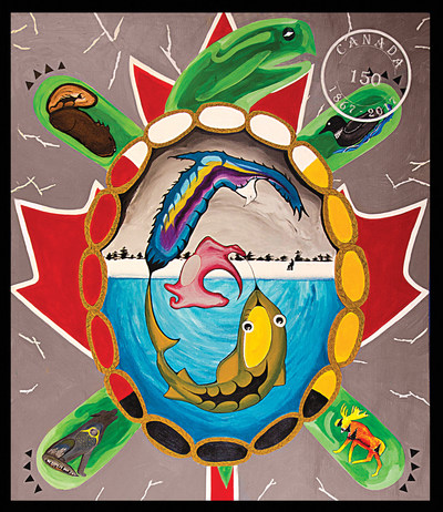 Urban Aboriginal School - Sault-Ste-Marie - Ice-Fishing (CNW Group/VIBE Arts)