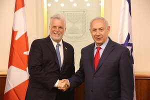 Mission en Israël et en Cisjordanie - Rencontre historique entre le premier ministre Philippe Couillard et le premier ministre de l'État d'Israël Benyamin Netanyahou