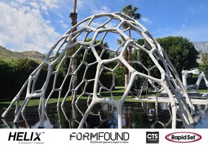 Form Found Design (FFD) combined Helix Steel TSMR and CTS Rapid Set to realize the MARS Pavilion