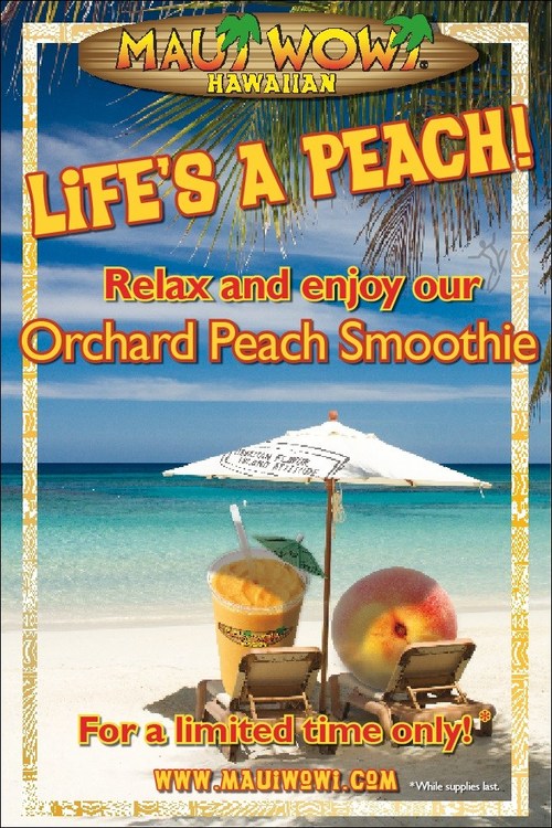 Maui Wowi's Orchard Peach Smoothie is back for a limited time only at participating locations.