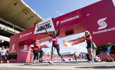 Gladys Tarus took first place for the women in the Scotiabank Full Marathon with a time of 2:42:15. (Photo credit Dave Holland) (CNW Group/Scotiabank)