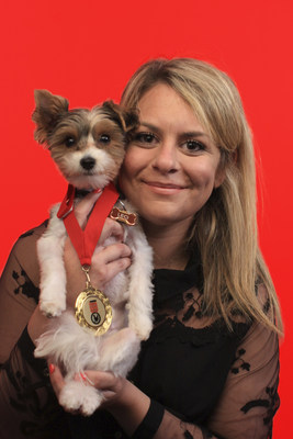 Purina Animal Hall of Fame 2017 Inductee Leo with owner Brittany Cosgrove (CNW Group/Nestlé Purina PetCare Canada)