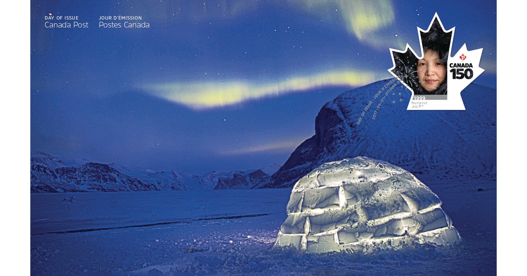 "Our land" Nunavut a territory celebrated in seventh stamp marking Canada 150