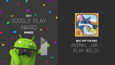 Animal Jam – Play Wild! Wins “Best App for Kids” at the Google Play Awards.