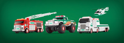 The 2017 Hess Toy Truck Mini Collection vehicles