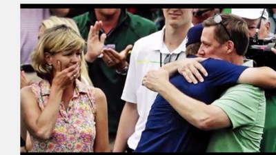 One of the world's top golfers Jordan Spieth shares his favorite memory of his dad as part of a new campaign from PGA TOUR Superstore. Spieth is shown here with his parents, hugging his Dad after his first Masters win.