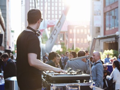 The opening night reception was held at the stunning Pennsylvania Academy of Fine Arts, where attendees enjoyed the beautiful spring weather and strolled the galleries while enjoying conversation, food, and drink.