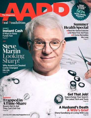 Returning to the Stage, Steve Martin Shares His Journey Back to Stand-up Comedy and Happiness in the June/July AARP The Magazine