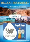 Hydrive Energy Water Announces "Relax or Recharge" Destination Contest