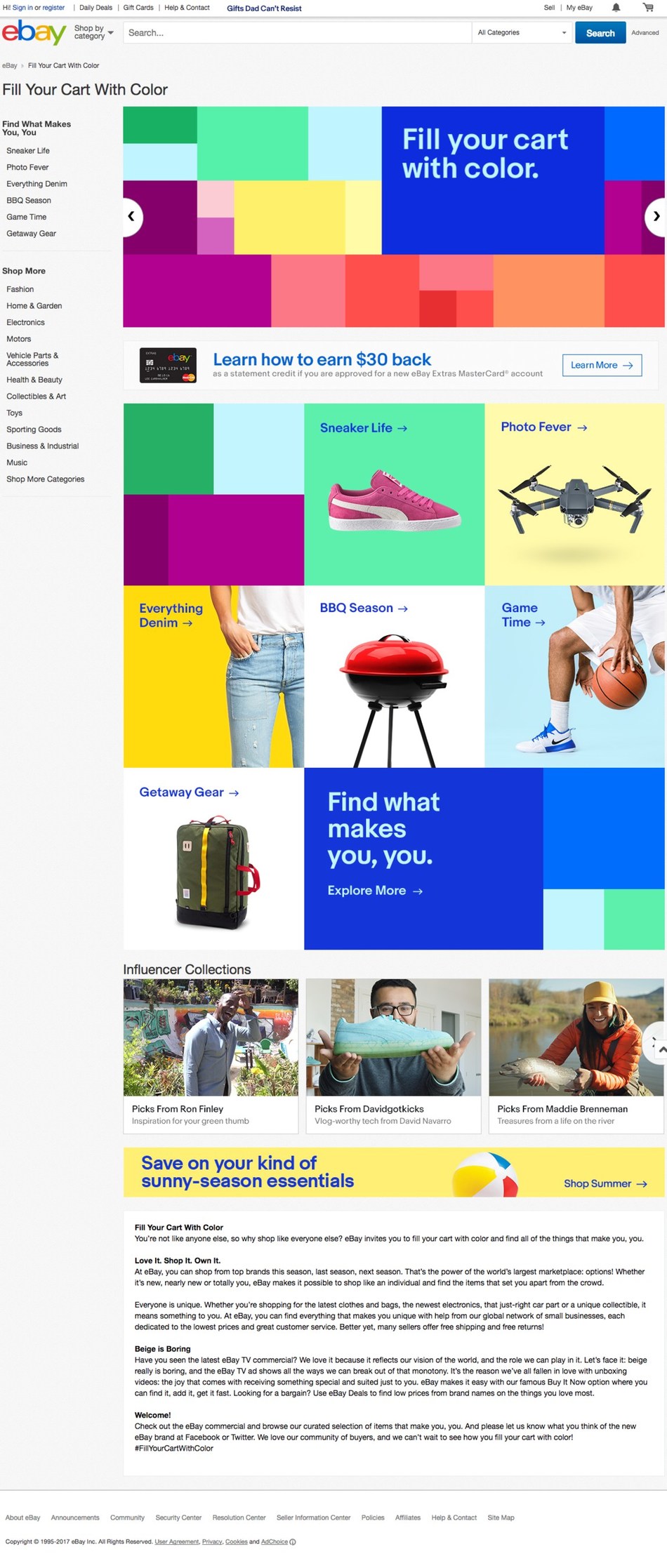 eBay Launches New Brand Platform "Fill Your Cart With Color"