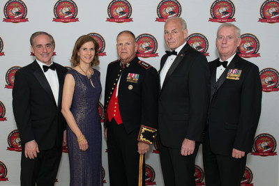 From left to right: Dr. David Shulkin, Secretary of Veteran Affairs; Margaret Davis, President and CEO of the Marine Corps Scholarship Foundation; Gen Robert Neller USMC, 37th Commandant of the Marine Corps; Secretary of Homeland Security John Kelly; and LtGen George Trautman USMC (Ret.), Chairman of the Marine Corps Scholarship Foundation