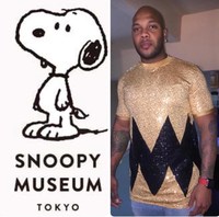 A Miami-Based Fashion Designer And Pop Artist Flo Rida Make History In Tokyo, Japan, At The Snoopy Museum After A Re-creation Of The Charlie Brown Shirt That Was Custom Made For Him To Perform The Soundtrack In The Peanuts Movie