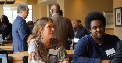 Candidates for BBVA Momentum gathered in May at the McCombs School of Business at the University of Texas at Austin for 6-minute speed interviews where they made their case for joining the inaugural class for the intensive seven-month training program for social entrepreneurs.