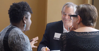 Judges from BBVA Compass and the University of Texas at Austin's McCombs School of Business conducted 6-minute speed interviews in May with the candidates for BBVA Momentum.