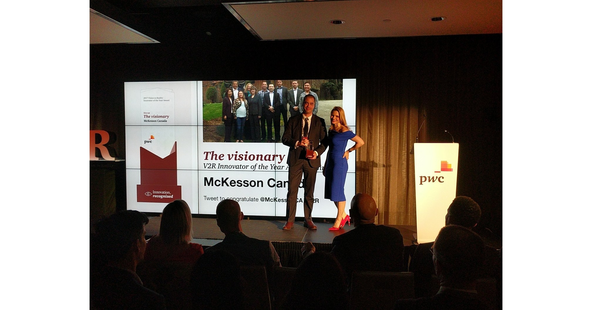 RelayHealth de McKesson Canada remporte le Prix Innovateur de l'année V2R 2017 de PwC Canada