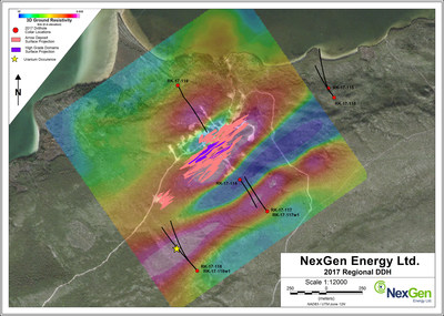 Figure 3: Southeast Arrow - Exploration Drill Hole Locations (CNW Group/NexGen Energy Ltd.)