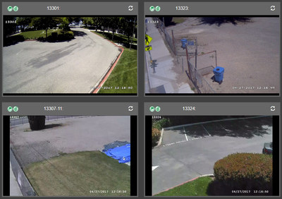 View of the stadium parking lot egress and ingress locations from the V5 Portable Security Units