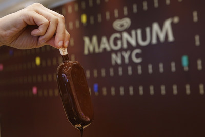 MAGNUM New York, the one-of-a-kind ice cream experience where guests can create custom MAGNUM bars, located at 875 Washington Street in the city’s Meatpacking District. (Photo by Jason DeCrow for MAGNUM)