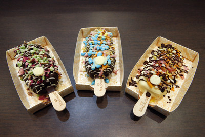 A selection of custom made MAGNUM ice cream bars at MAGNUM New York. MAGNUM New York is located at 875 Washington Street in the city’s Meatpacking District. (Photo by Jason DeCrow for MAGNUM)