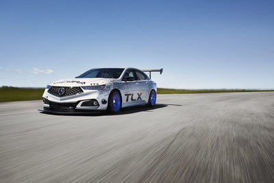 The 2018 Acura TLX A-Spec makes its racing debut at Pikes Peak in the Exhibition class.