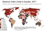 11 Countries and Regions Climb in Ranking in Top 100 for Gasoline Sulfur Limits