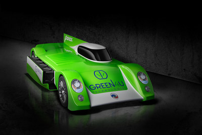 Green4U Technologies, Inc., formed in 2016 to provide electric vehicles (EVs) and EV technologies, and Panoz, a Green4U company, today unveiled an all-electric race car concept with the goal of delivering performance and range similar to internal combustion engine and hybrid powertrain race cars and able to compete in long-distance endurance races. Key is the ability to go as far as petrol and hybrid race cars on the power in a single battery pack, then exchange the battery while they refuel.