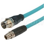 New X-coded Cat6a M12 Cables from L-com Support Industrial Connectivity Applications