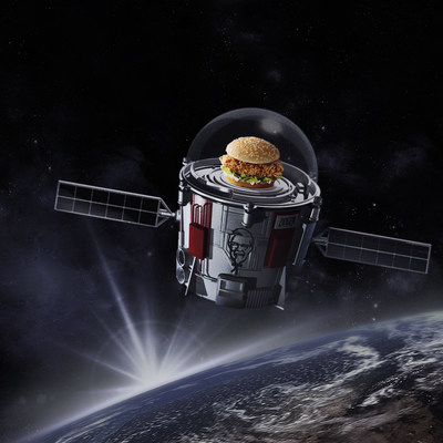 KFC Zinger Chicken Sandwich in Space