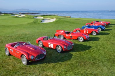 In 2015, Ferraris that had raced at Pebble Beach in the 1950s returned to retrace the old road race course and compete on the Concours competition field (credit: Kimball Stock/Pebble Beach Concours)