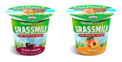 Organic Valley's award-winning Grassmilk Yogurt single-serves are now offered in two new flavors:  Black Cherry and Peach.